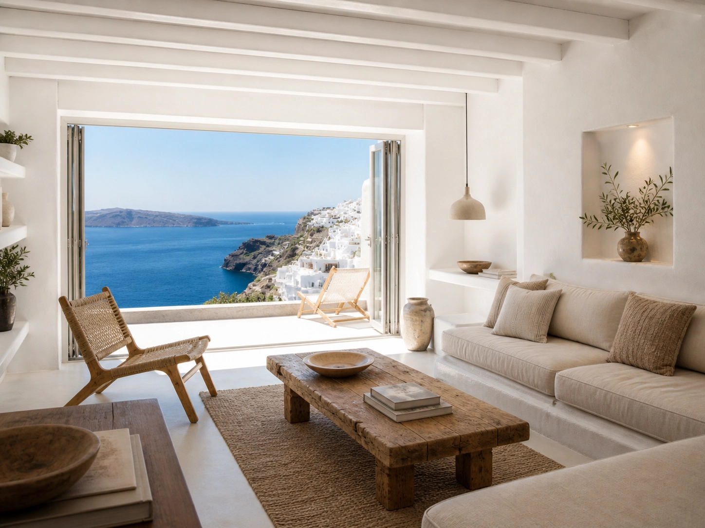 Minimal σαλόνι με θέα